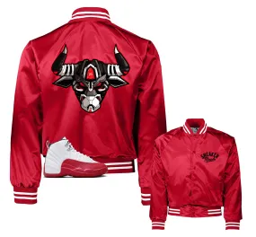 Retro 12 Cherry War Bully Satin Jacket