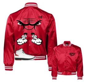 Retro 2 Chicago Raging Face Satin Jacket