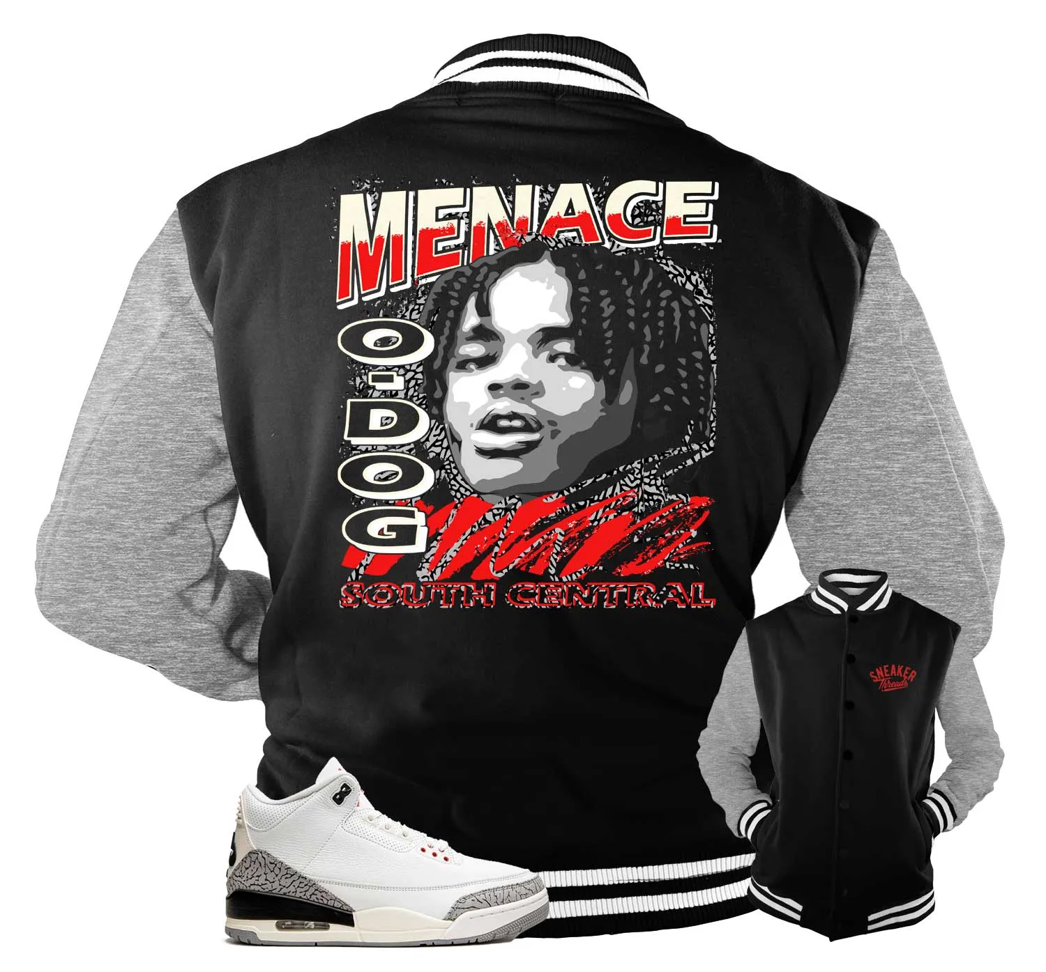 Retro 3 White Cement Reimagined Jacket - Nineties - Black