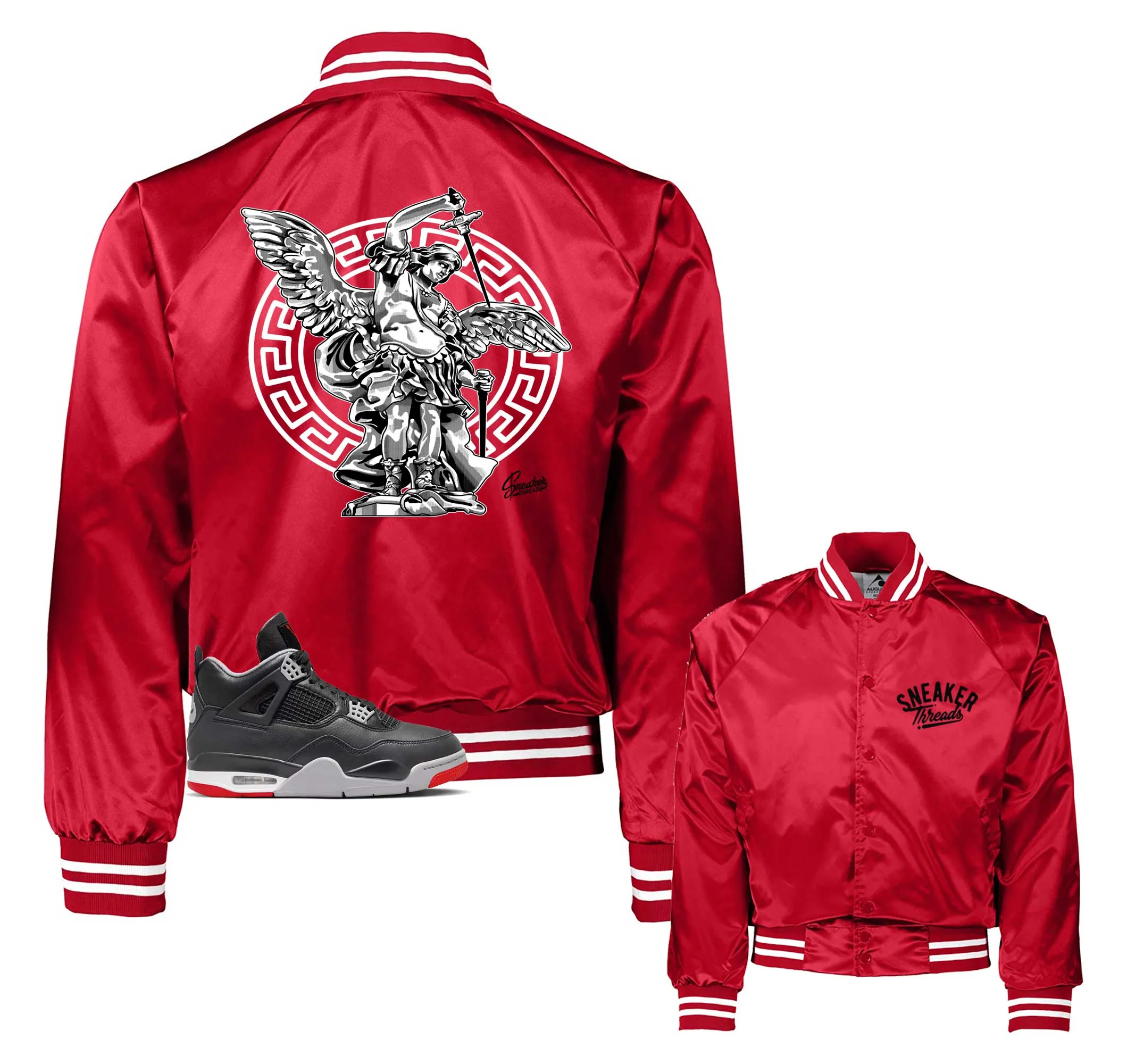 Retro 4 Bred St. Micheal Satin Jacket