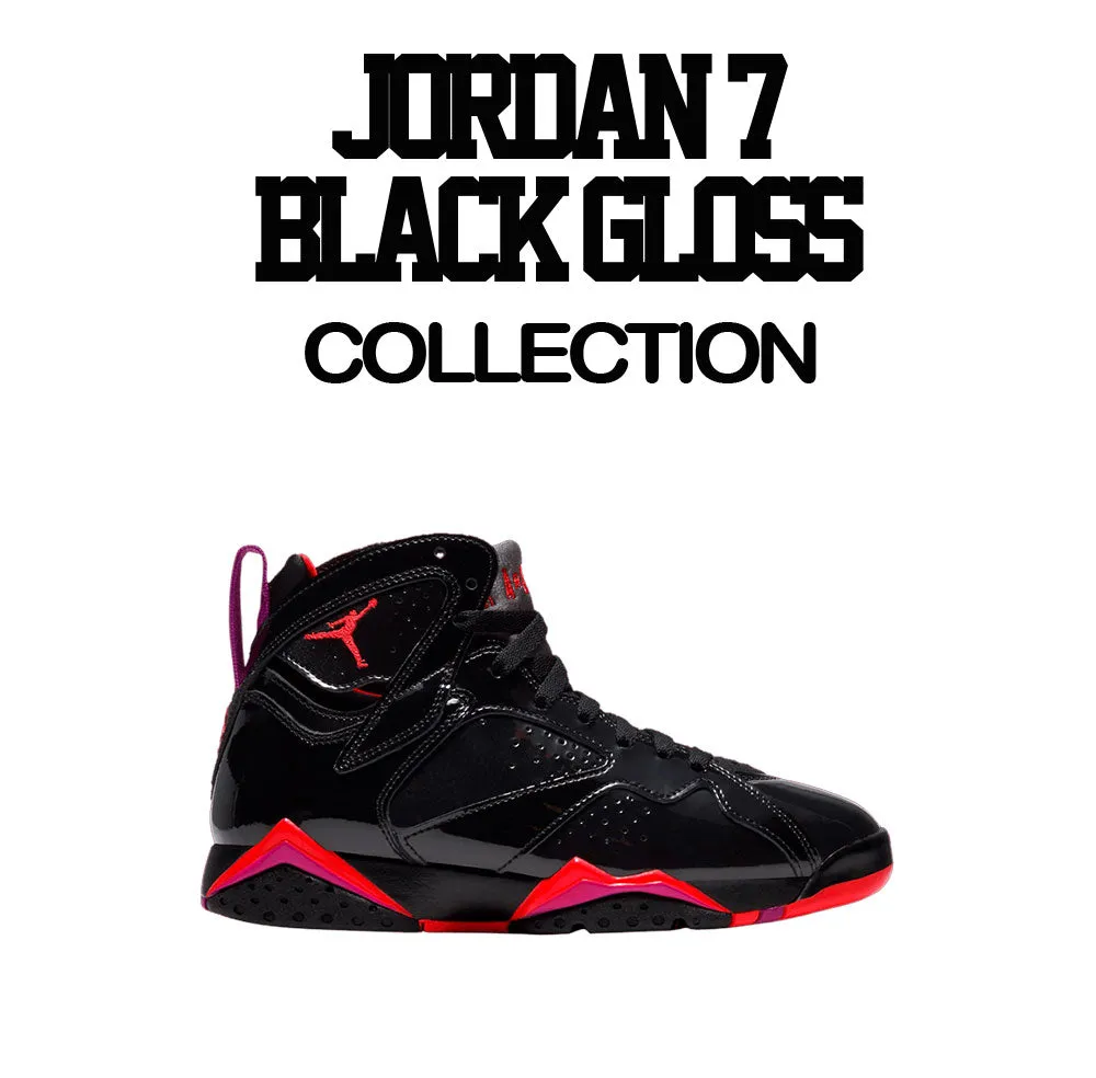 Retro 7 Black Gloss Shirt - Repeat - Berry