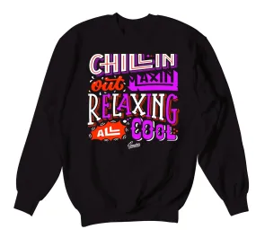 Retro 7 Black Gloss Sweater - Relaxing - Black