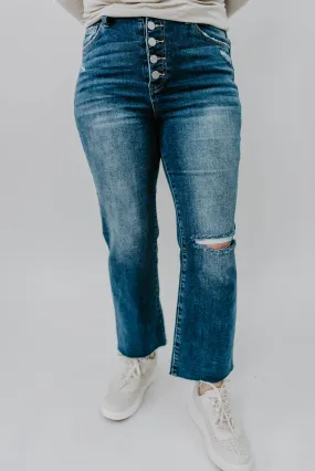 Risen Chandler Straight Leg Button Jeans