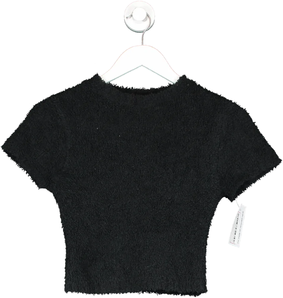 SKIMS Black Teddy Bear Top UK S/M