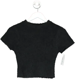 SKIMS Black Teddy Bear Top UK S/M