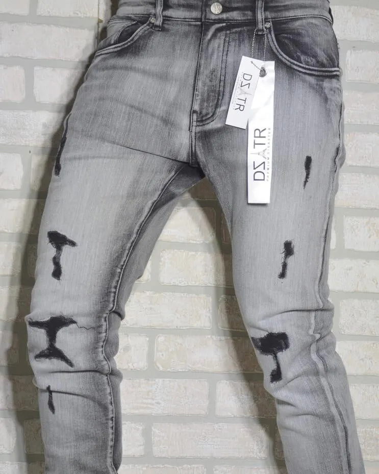 Super Stretch Ripped Denim