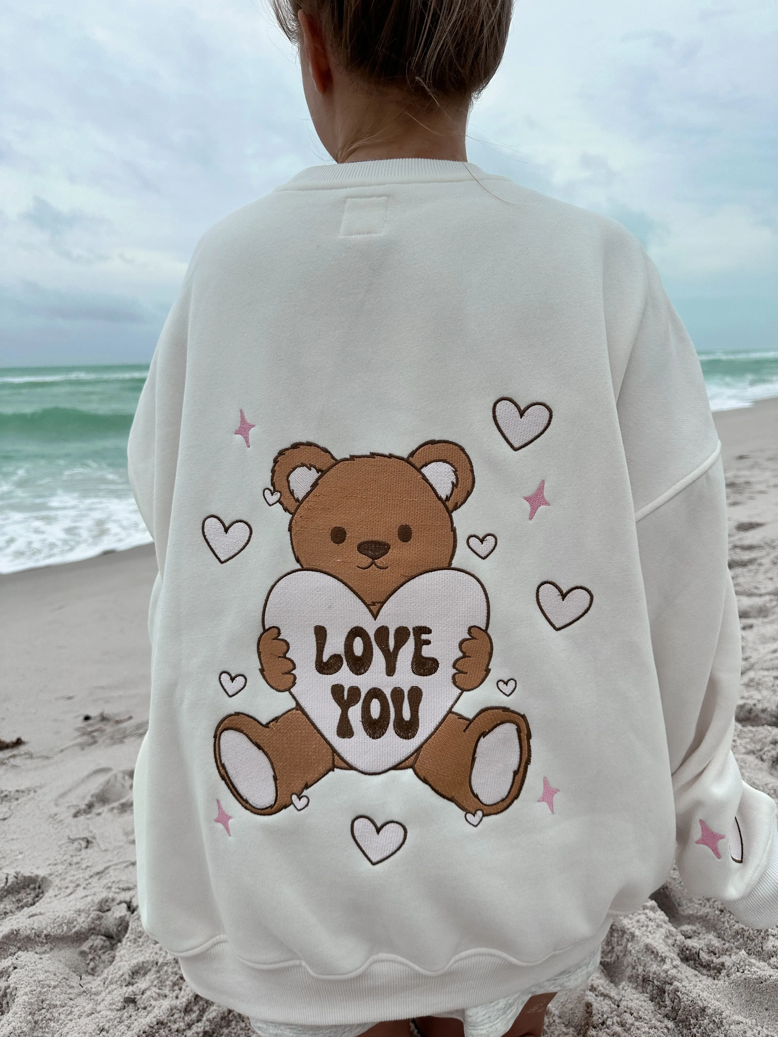 Teddy Bear Embroider Sweatshirt