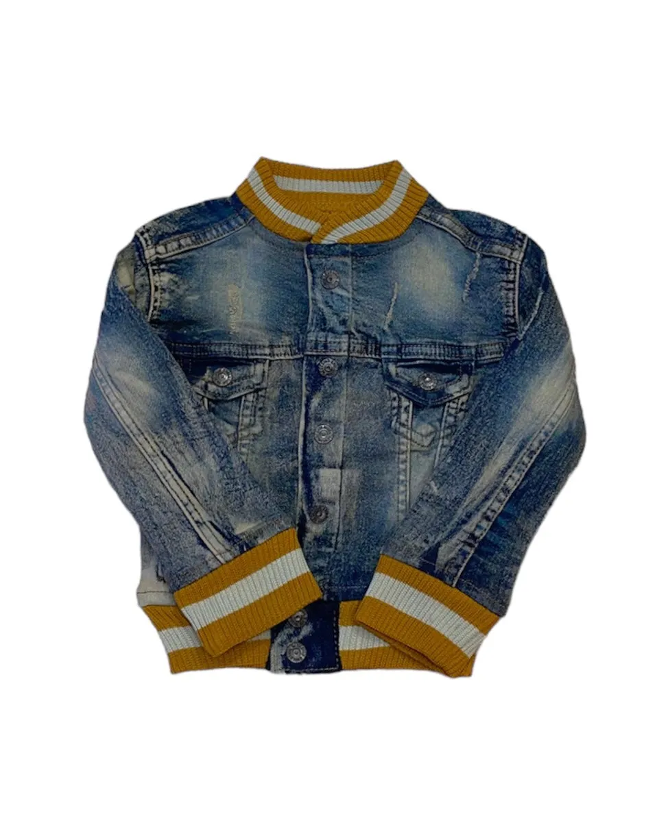 Toddler’s Baseball Denim Jacket