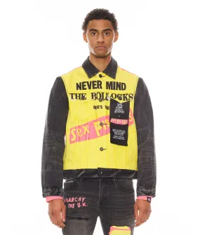 TYPE II JACKET WITH ZIP OFF SLEEVES "SEX PISTOLS" IN BOLLOCKS