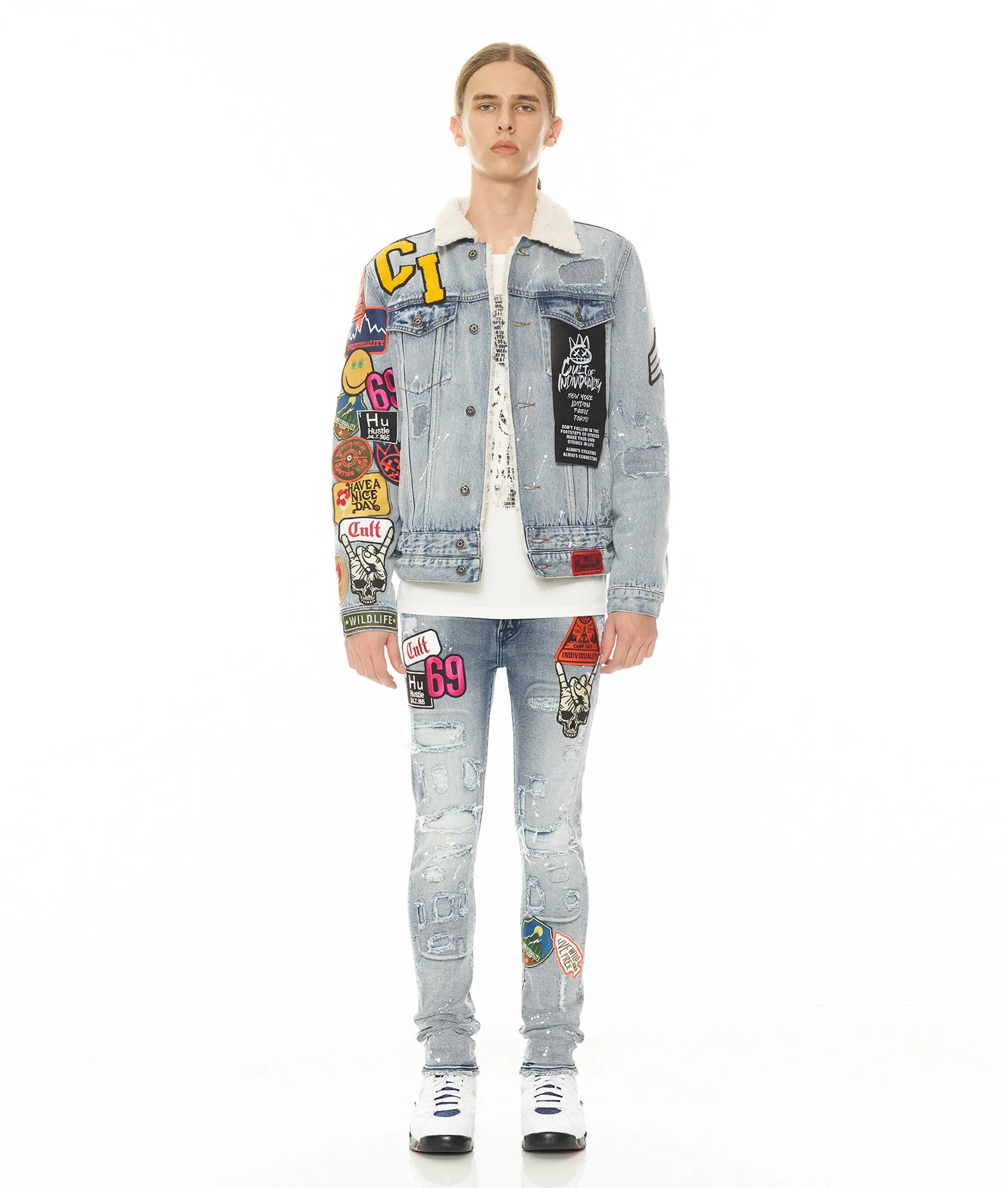 TYPE III DENIM JACKET DOUBLE WAISTBAND IN ACID