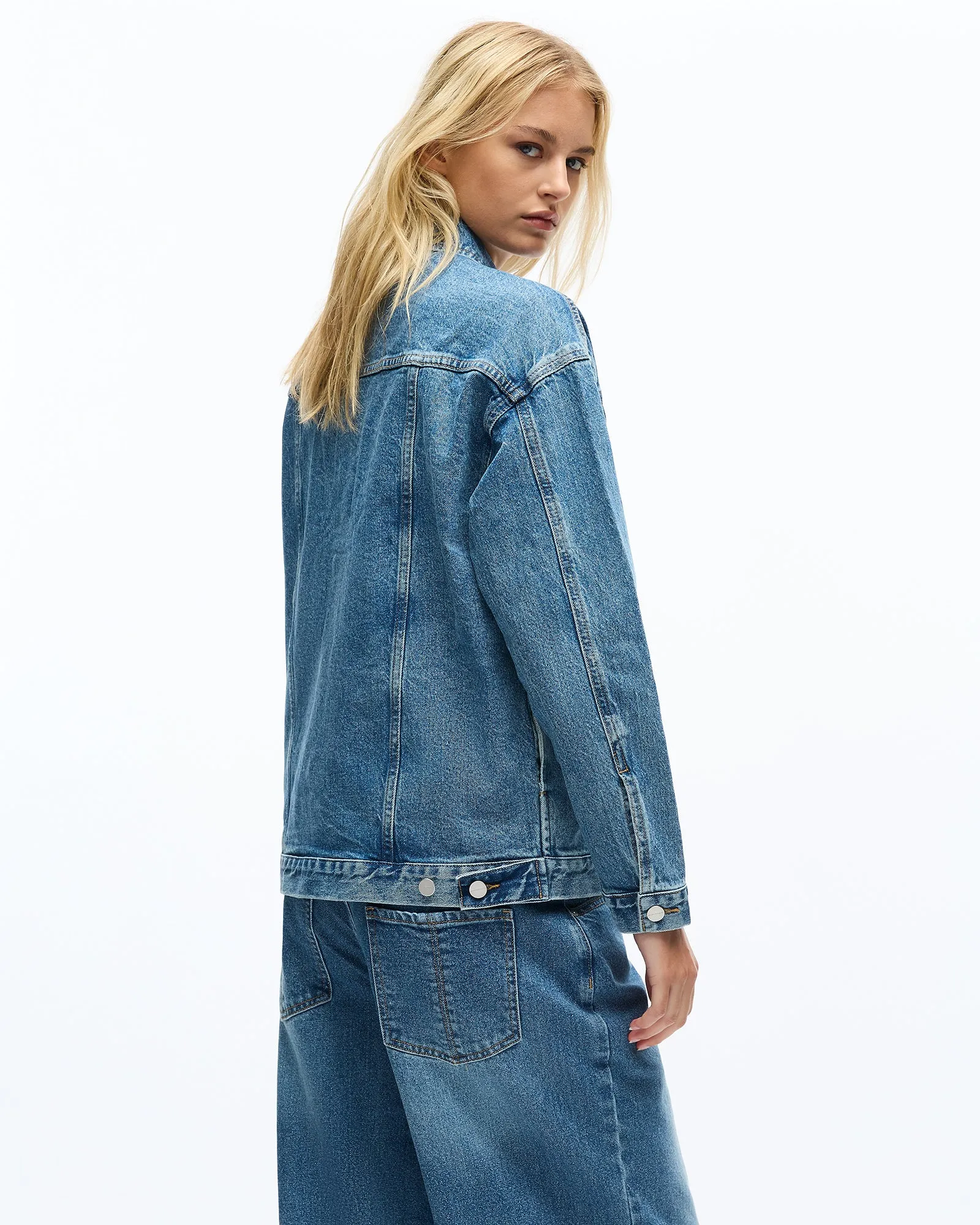 UNISEX DENIM JACKET - MID INDIGO