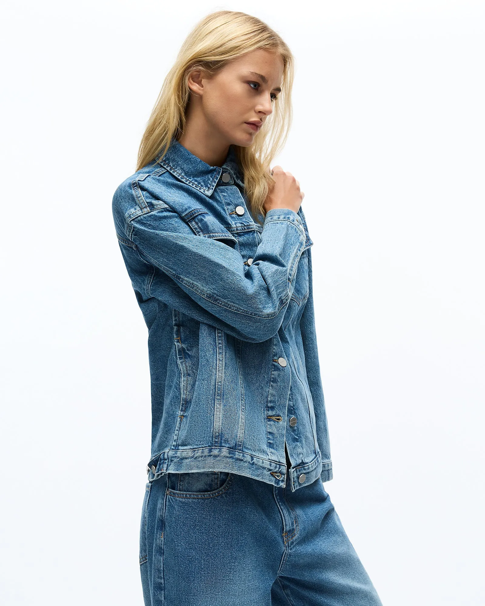 UNISEX DENIM JACKET - MID INDIGO