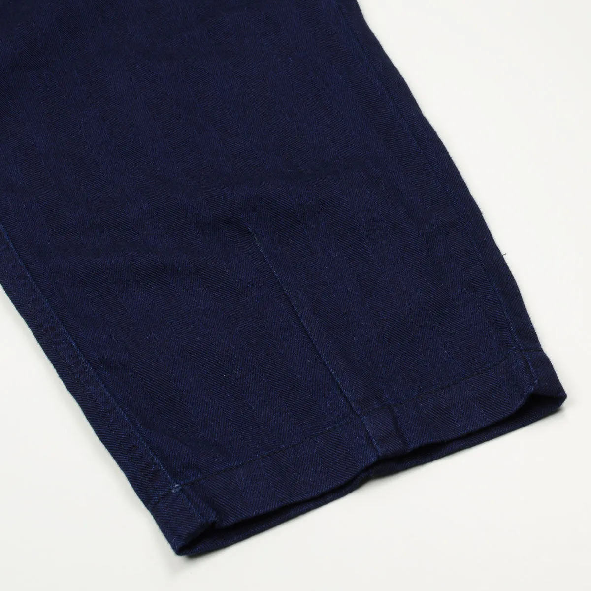 Universal Works - Track Trouser Herringbone Denim - Indigo