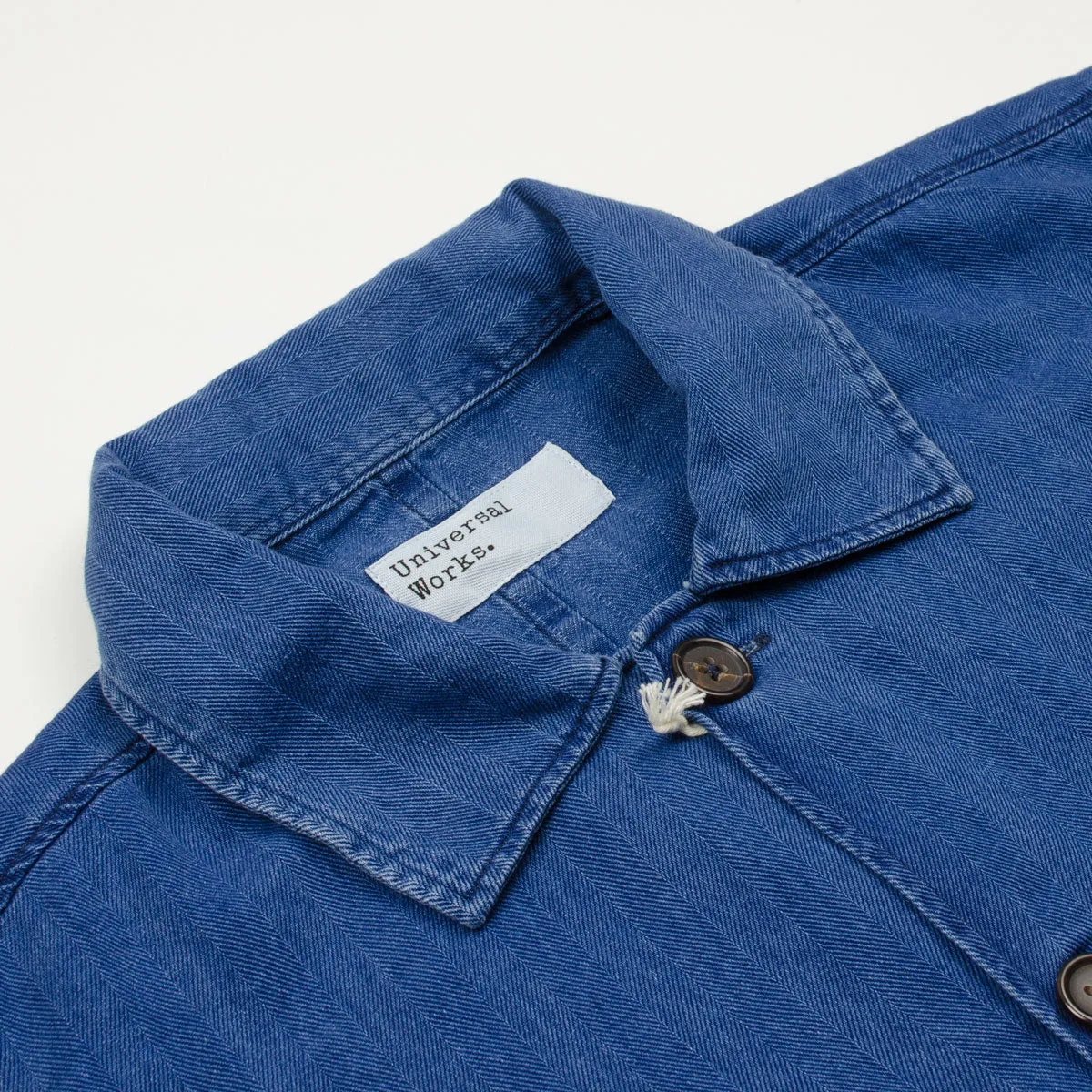 Universal Works - Travail Shirt Herringbone Denim - Washed Indigo