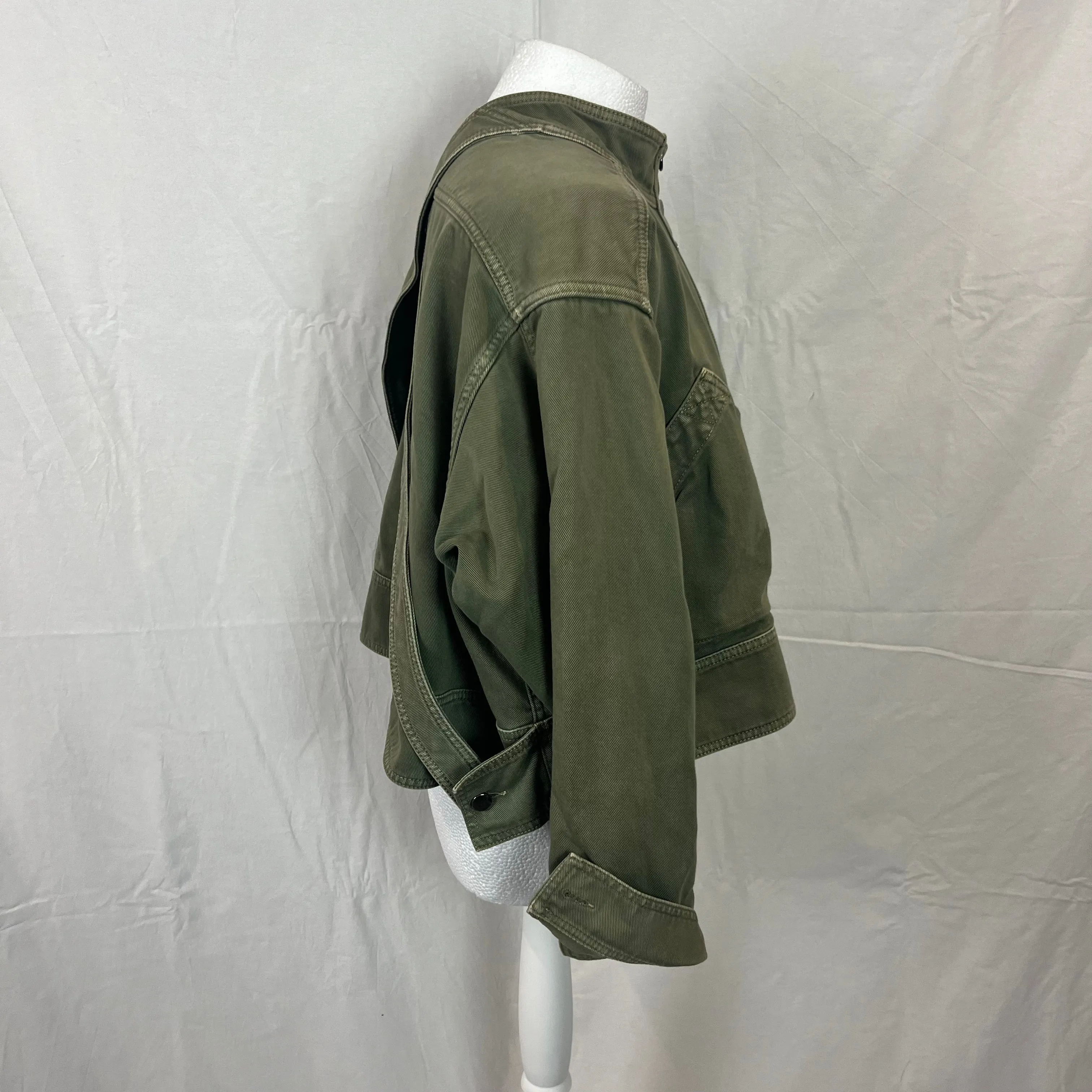 Valentino 870 Khaki Cropped Cargo Jacket XS/S