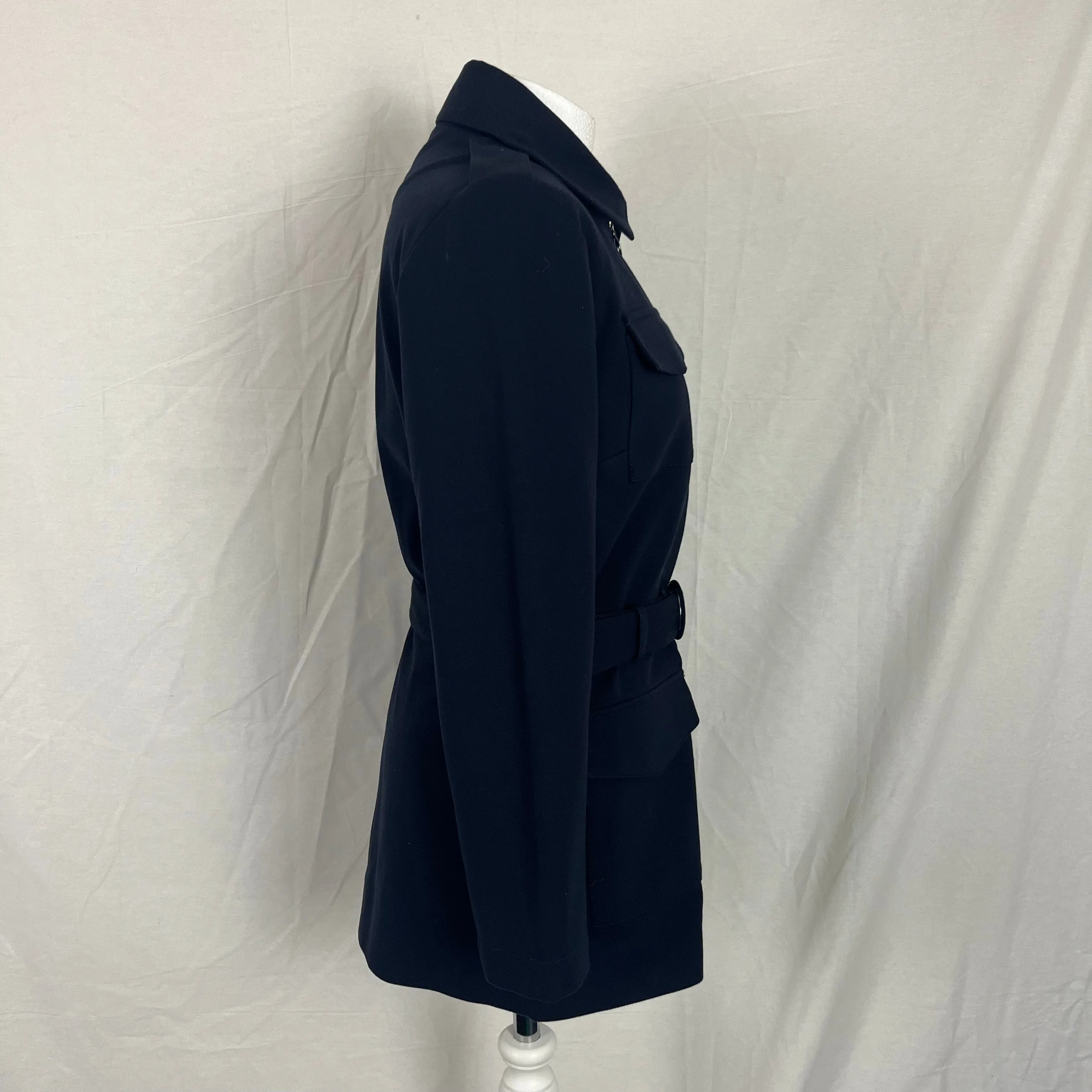 Victoria Beckham Navy Jersey Safari Jacket M