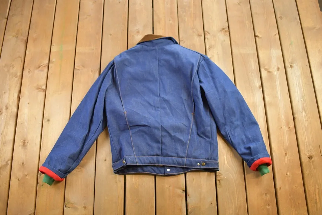 Vintage 1970s Sherpa Lined Denim Jacket / Vintage Denim / Streetwear / Vintage Fall Outerwear / Fall Jacket / Key Imperial Denim