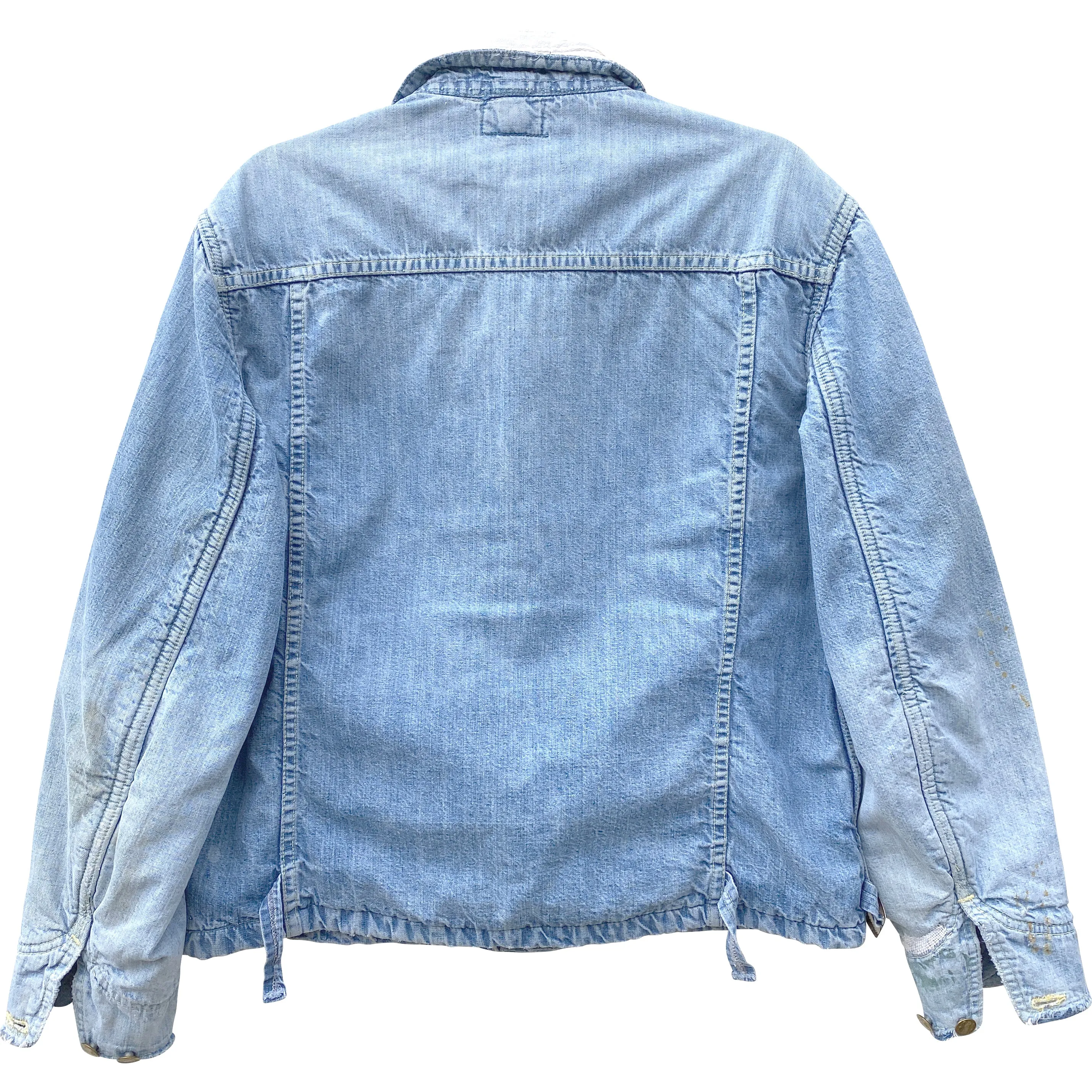 VINTAGE BIG SMITH BLANKET LINED DENIM JACKET