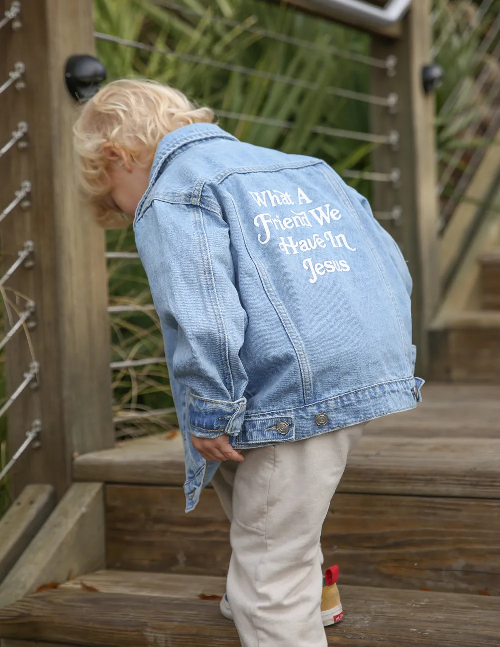 What a Friend in Jesus Kids Denim Jacket