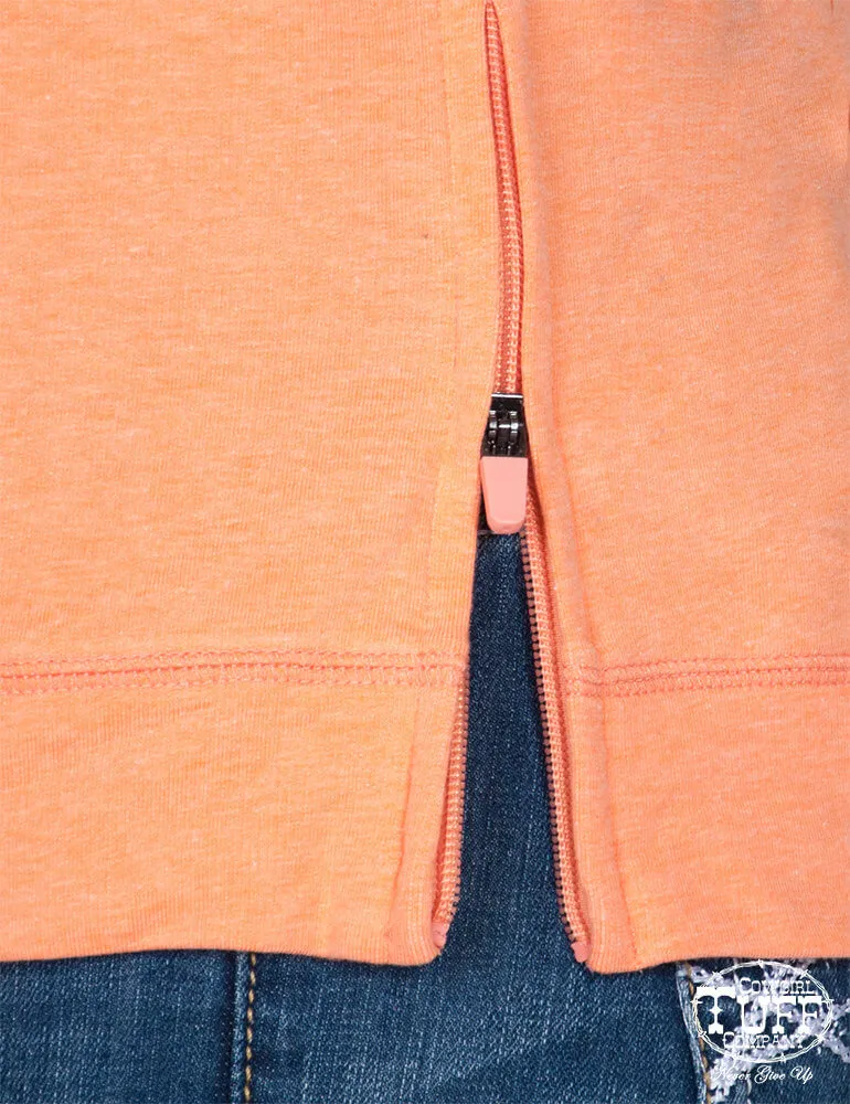 Women's Cowgirl Tuff - Coral Hoodie