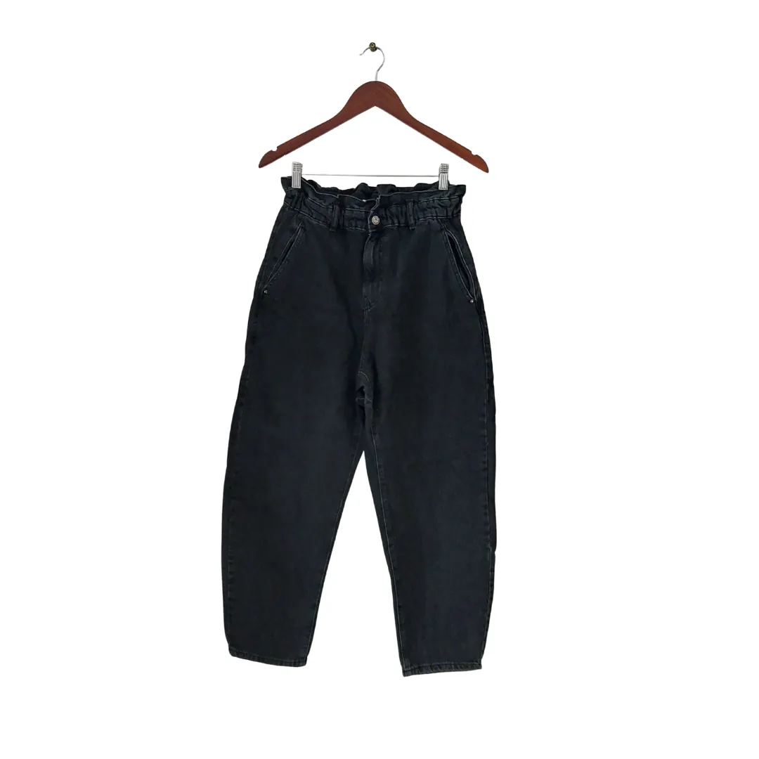 ZARA Black Faded Denim Balloon Jeans | Gently Used |